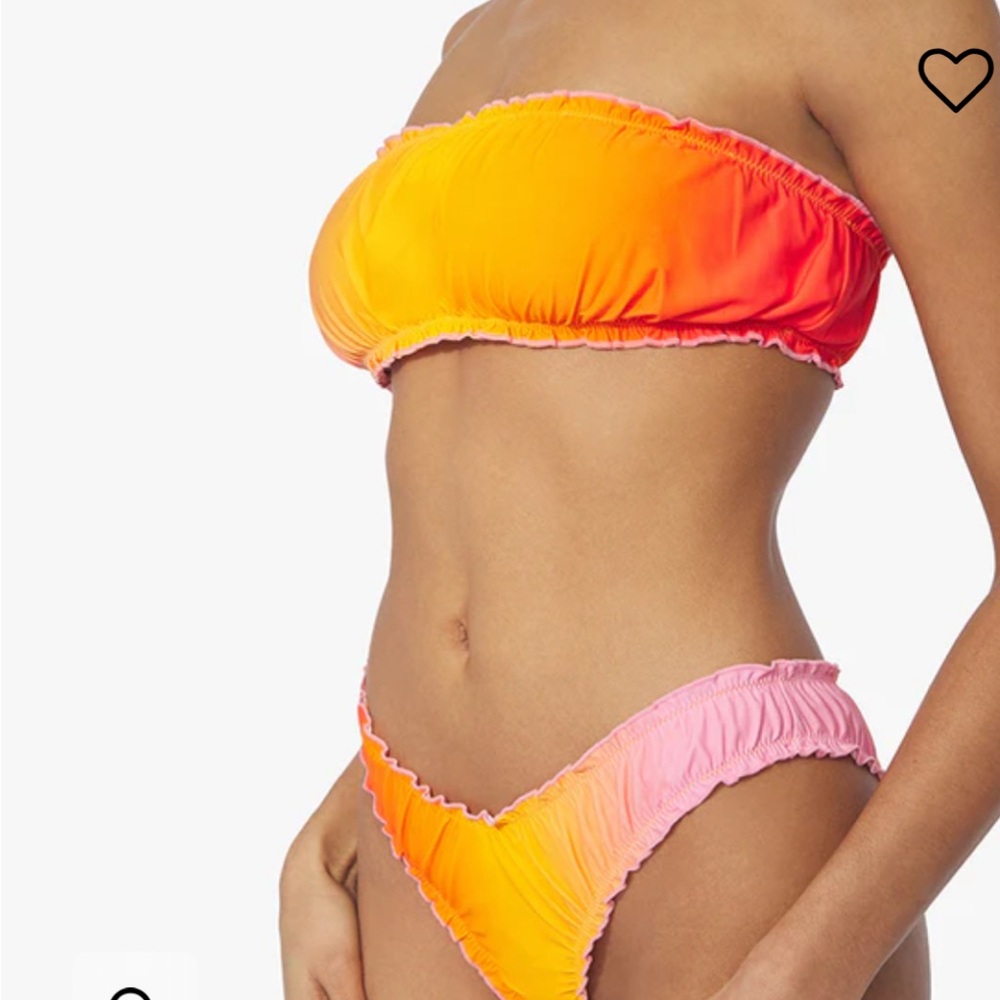 WeWoreWhat Scrunchie Gradient Bandeau Bikini Top